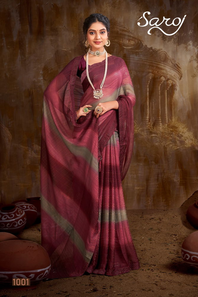 Saroj Wonderful Swarovski Designer Sarees Catalog
